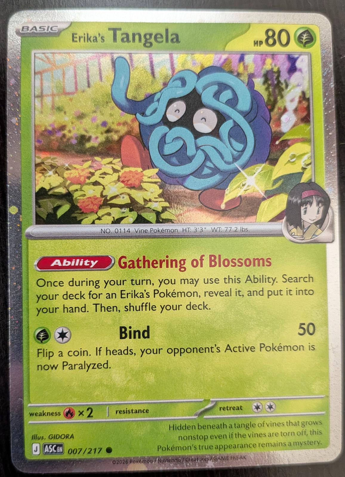 Erika's Tangela - 007/217 - Common - Cosmos Holo