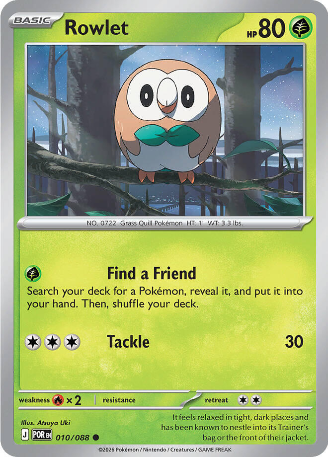 Rowlet - 010/088 - Common - Reverse Holo