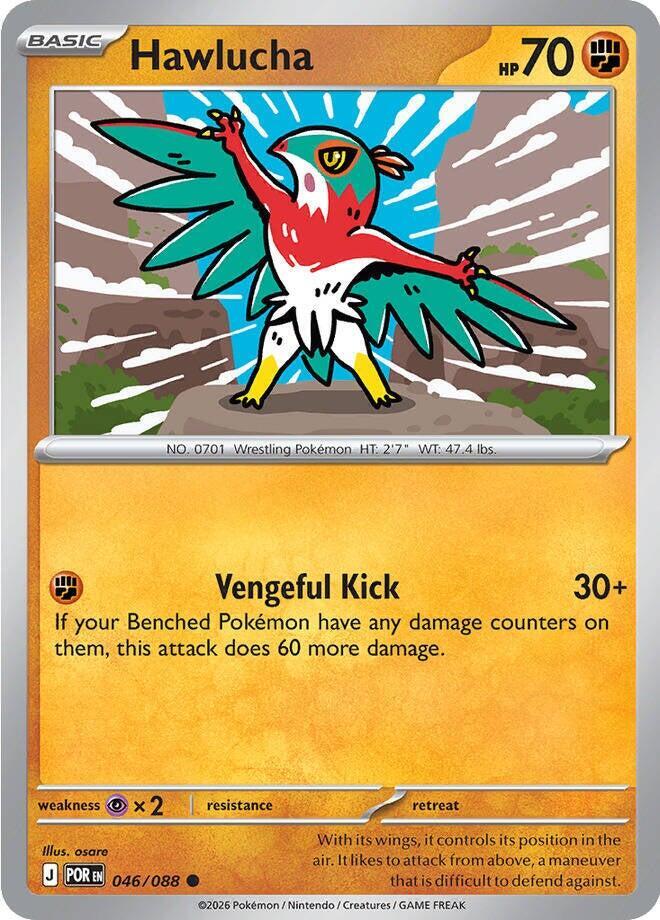 Hawlucha - 046/088 - Common - Reverse Holo