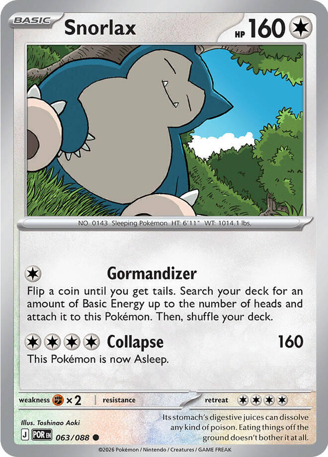 Snorlax - 063/088 - Common - Reverse Holo