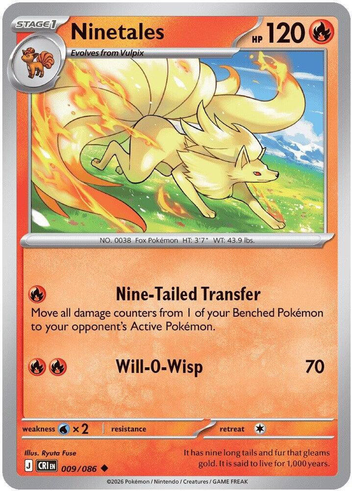 Ninetales - 009/086 - Uncommon - Reverse Holo
