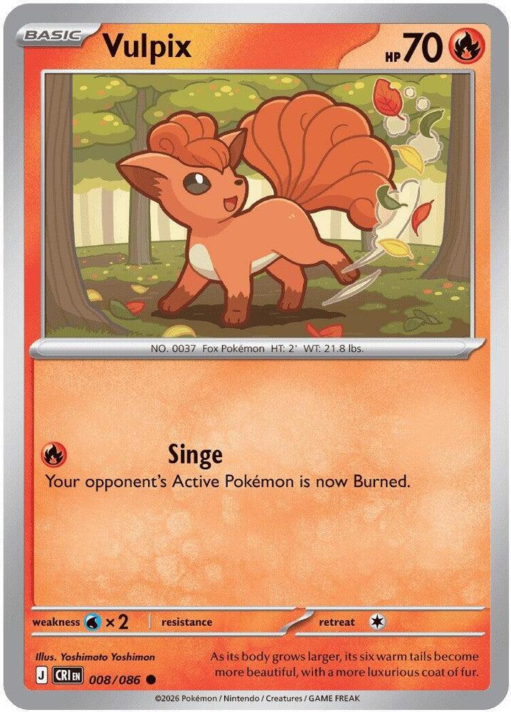 Vulpix - 008/086 - Common - Reverse Holo