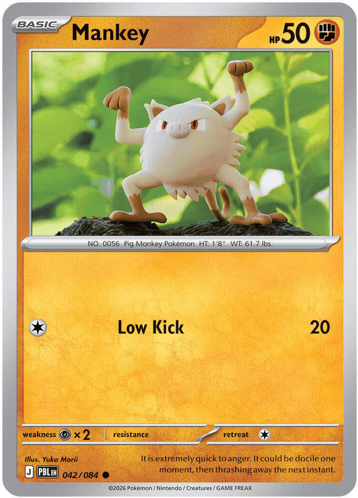 Mankey - 042/084 - Common - Reverse Holo