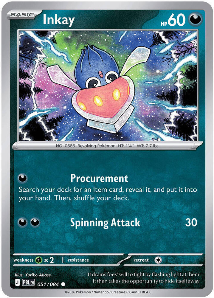 Inkay - 051/084 - Common - Reverse Holo