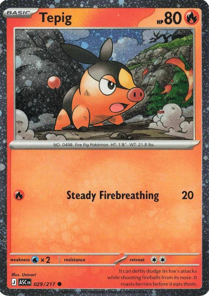 Tepig - 029/217 - Common - Cosmos Holo