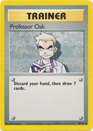 Professor Oak - 88/102 - Uncommon - Unlimited Edition