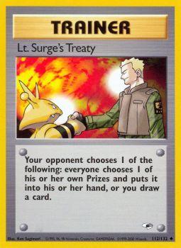 Lt. Surges Treaty - 112/132 - Uncommon - Unlimited Edition