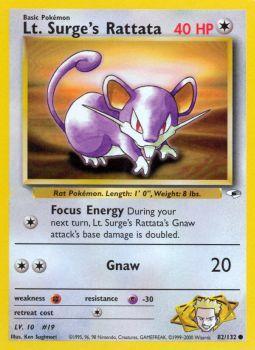 Lt. Surges Rattata - 82/132 - Common - Unlimited Edition